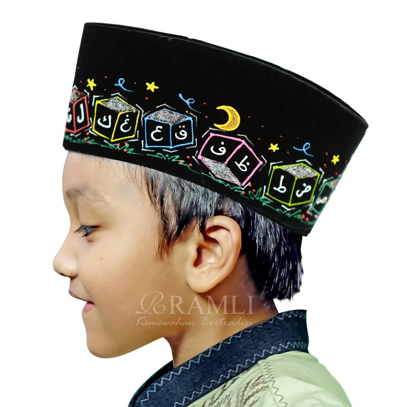 Ramli Songkok Anak Karakter Hijaiyah Kubus AC