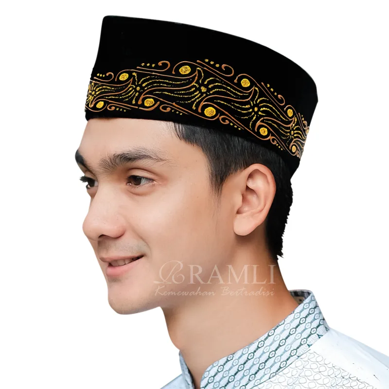 Ramli Songkok Lukis Gold Rose AC Tinggi 9